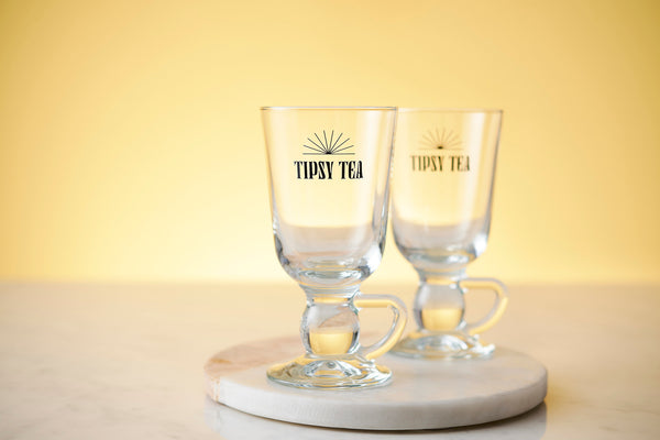 Glass Tipsy Tea Cup Set