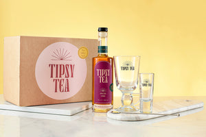 Tipsy Afternoon Tea Gift Set with Glass Measure and Tea Liqueur