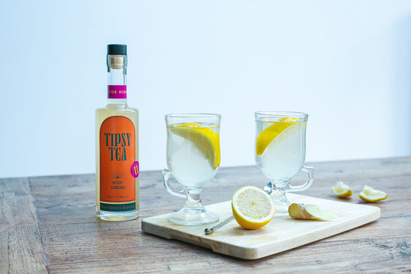 Tipsy Tea Alcoholic Tea Liqueur Cocktail Lemon Ginger Honey
